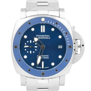 2023 Panerai Submersible PAM 1068 Blue Automatic 42mm Steel PAPERS PAM01068 B P