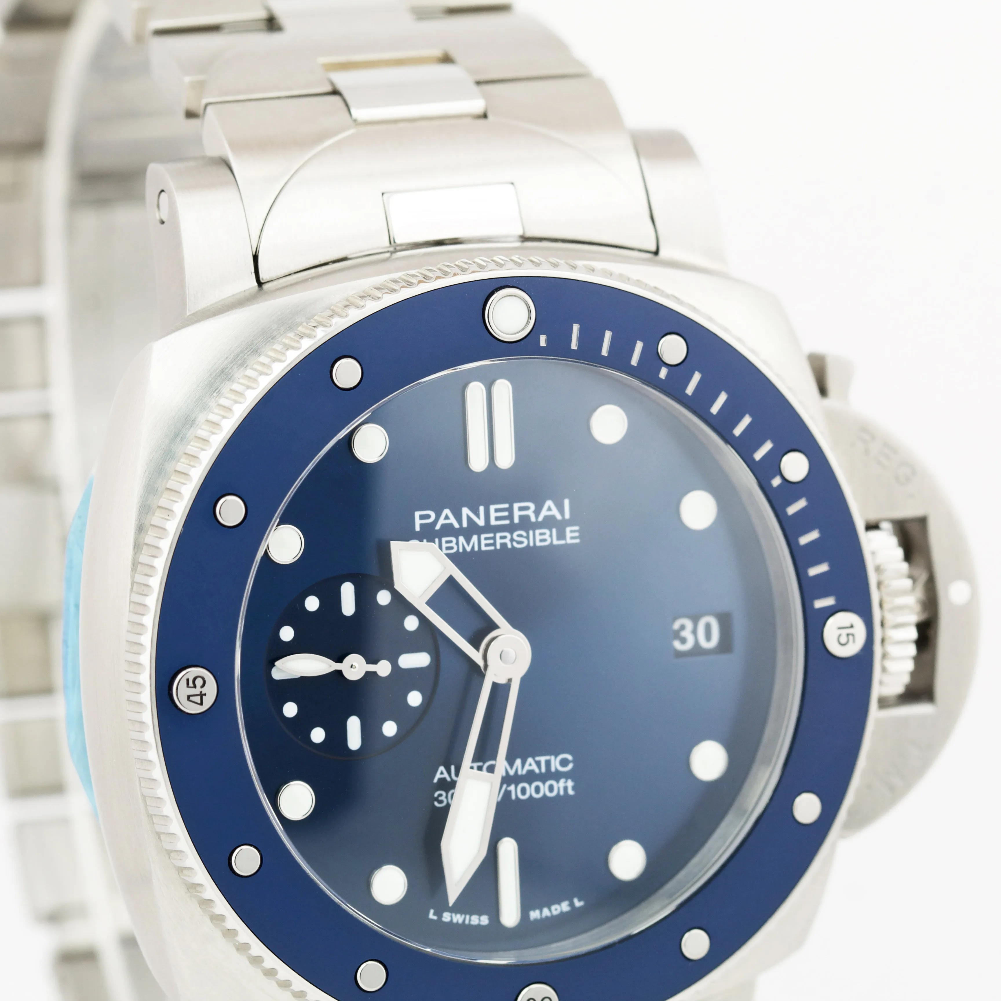 2023 Panerai Submersible PAM 1068 Blue Automatic 42mm Steel PAPERS PAM01068 B P
