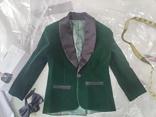 2024 Little Boy Velvet Toddler Blazers for Boy Children Kids Shawl Lapel Jacket STTZJK001