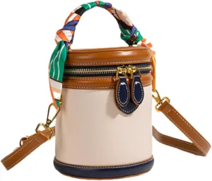 2025 New Summer Niche Design Cylinder Bag, Fashionable Bucket Crossbody Bag for Womens