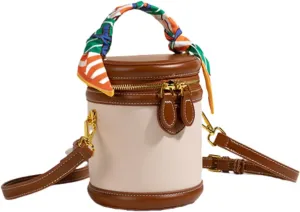 2025 New Summer Niche Design Cylinder Bag, Fashionable Bucket Crossbody Bag for Womens