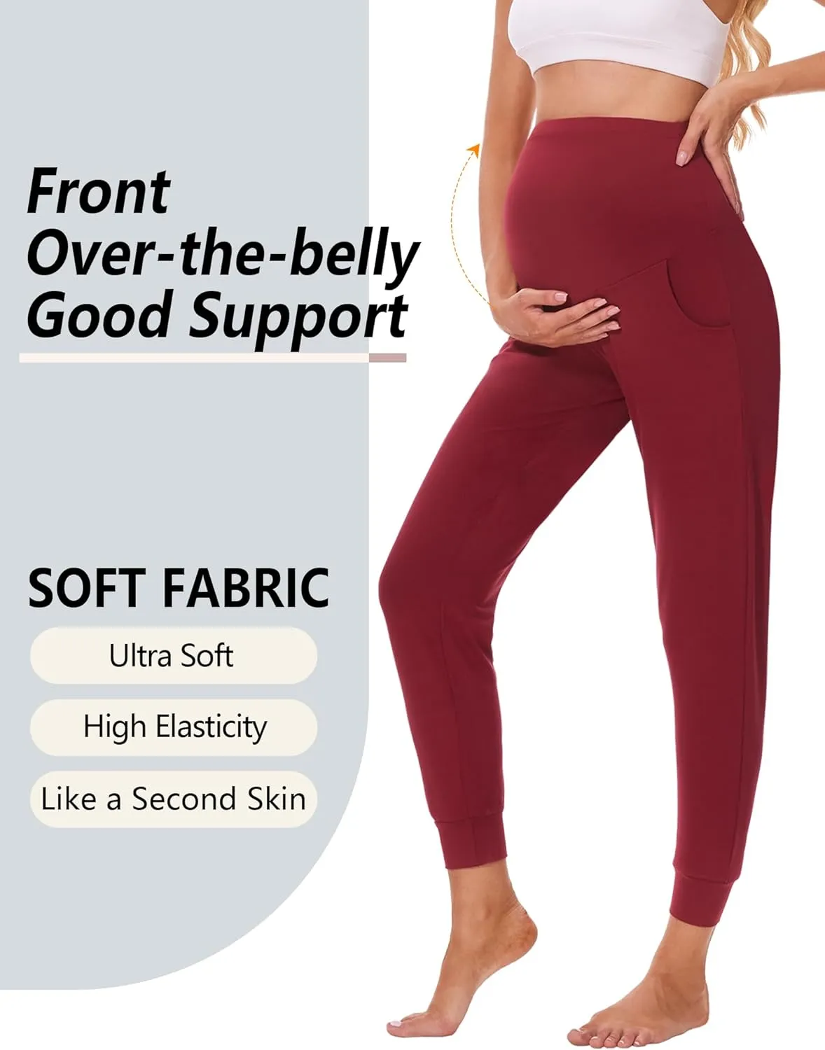 3/4 Pack Women's Maternity Leggings Over The Belly High Waisted Yoga Workout Pregnancy Pants Activewear for Women