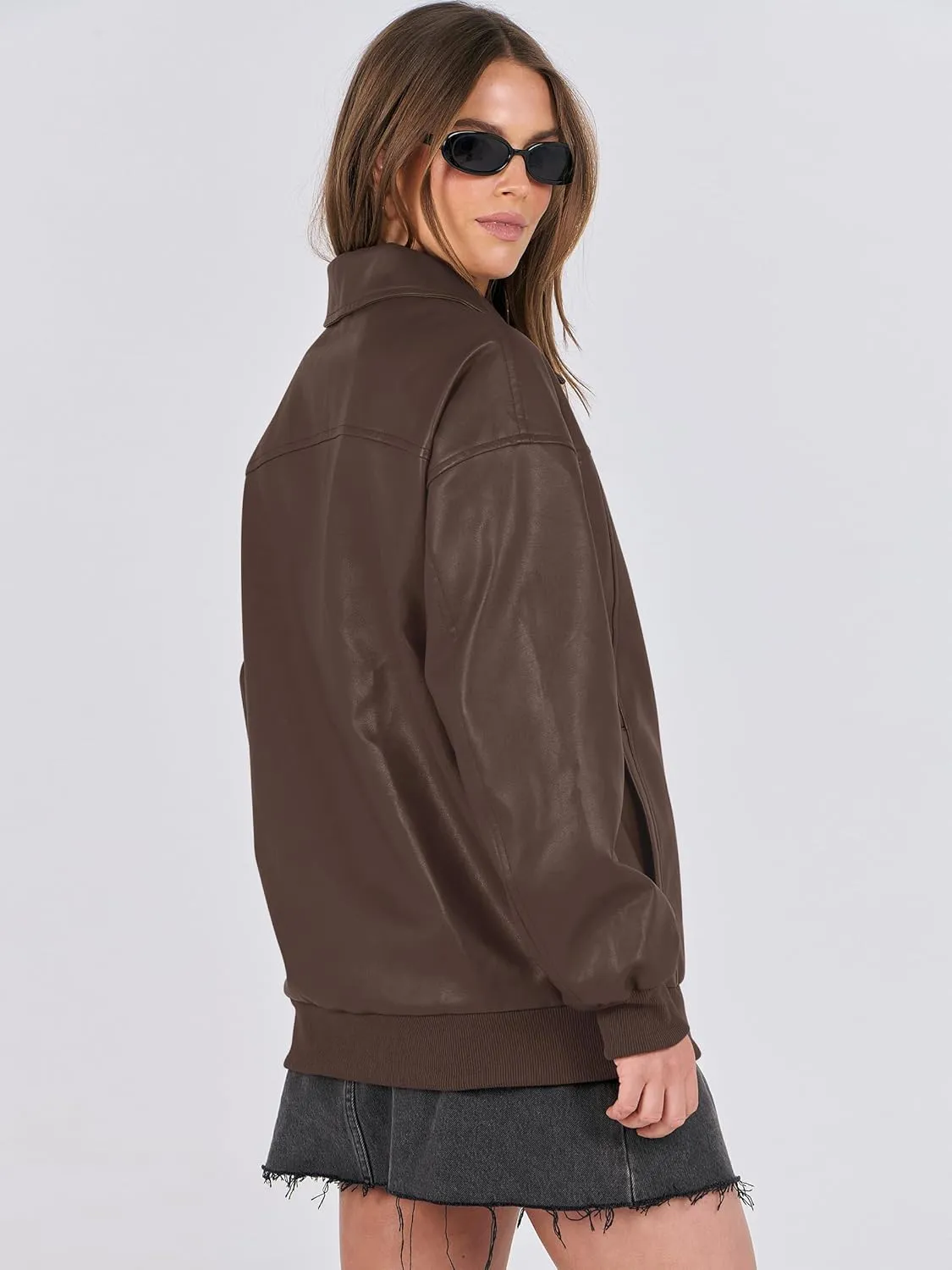 ANRABESS Womens Oversized Leather Jackets Faux Suede Fall Fashion Motorcycle Coats Winter Outfits Clothes 2025