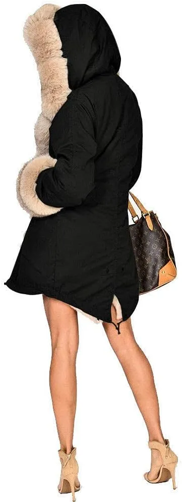 Aoxwomens Winter Coats for Women Puffer Jacket Lady Warm Thicken Long Parka Fall Spring Overcoat