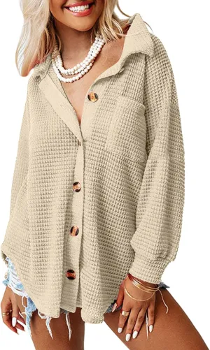AUTOMET Womens Fall Cothes 2025 Fashion Country Concert Outfits Waffle Knit Shackets Corduroy Jackets Button Down Shirts Tops