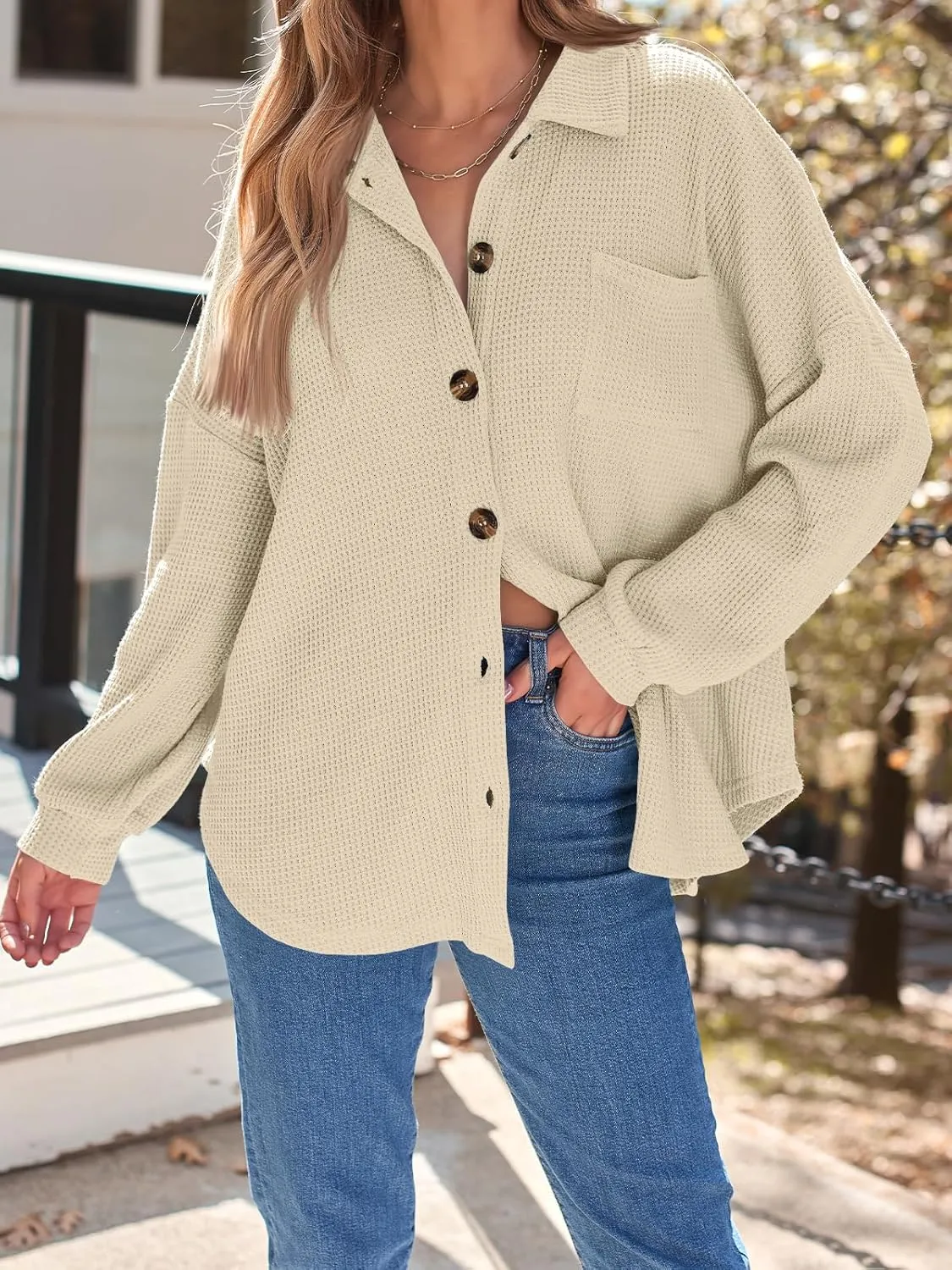 AUTOMET Womens Fall Cothes 2025 Fashion Country Concert Outfits Waffle Knit Shackets Corduroy Jackets Button Down Shirts Tops