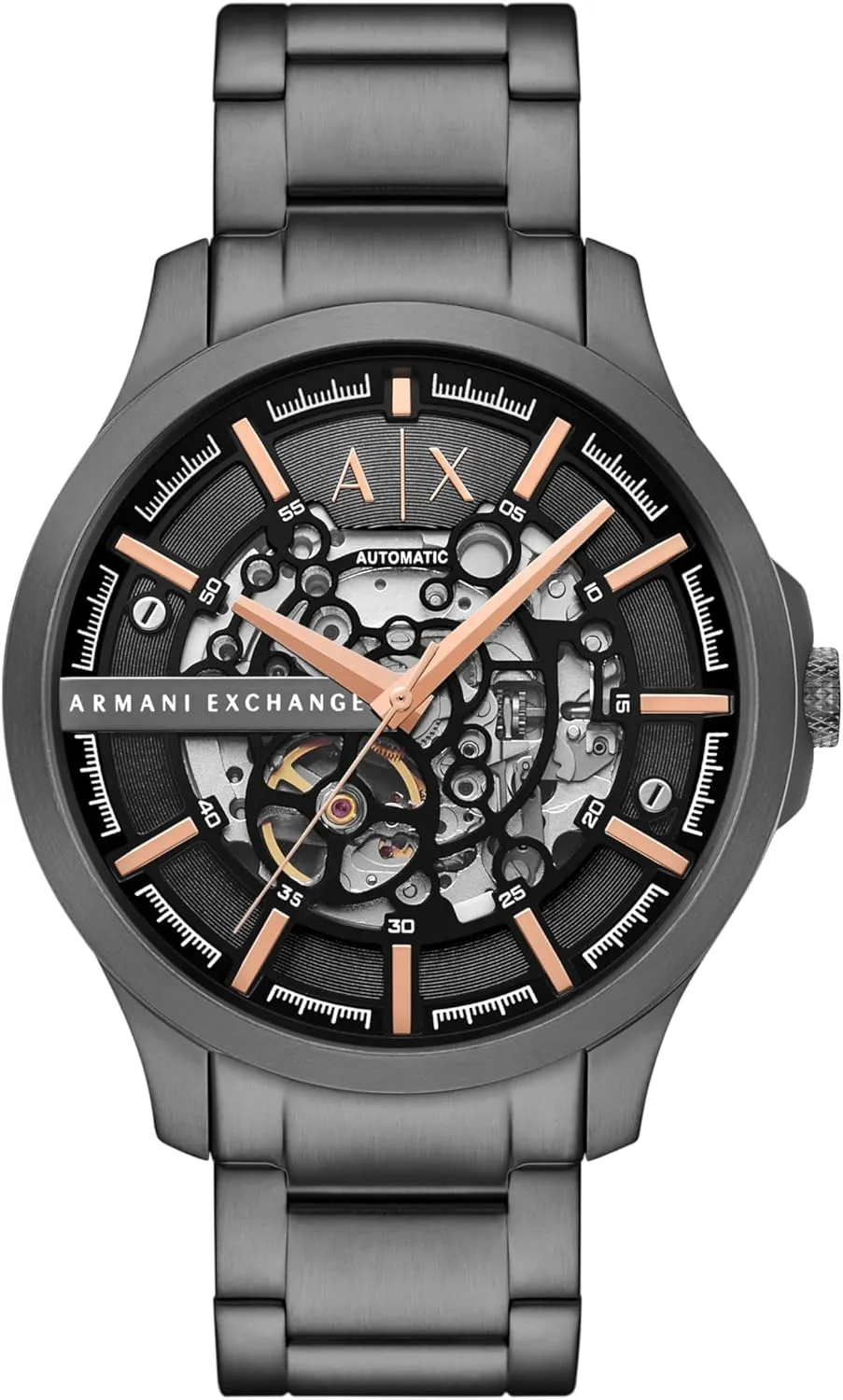 A|X ARMANI EXCHANGE Men's Automatic Gunmetal Stainless Steel Watch (Model: AX2458)