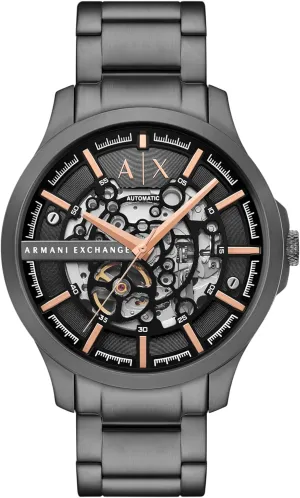 A|X ARMANI EXCHANGE Men's Automatic Gunmetal Stainless Steel Watch (Model: AX2458)