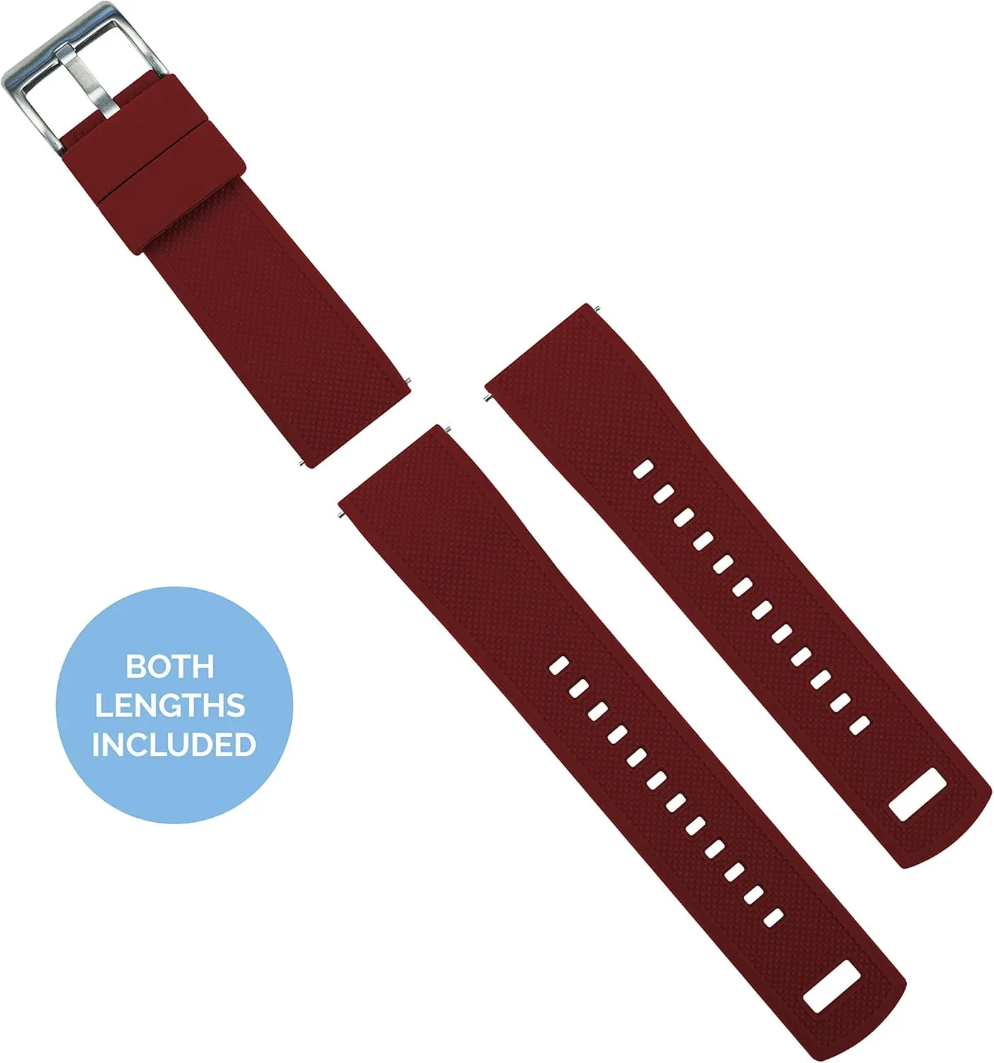 BARTON Elite Silicone Watch Bands - Quick Release - Choose Strap Color & Buckle Color (Stainless Steel, Black PVD or Gunmetal Grey) - 18mm, 20mm, 22mm & 24mm Watch Straps