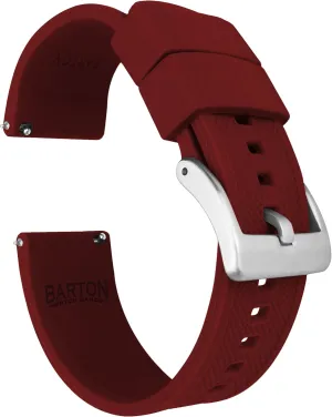 BARTON Elite Silicone Watch Bands - Quick Release - Choose Strap Color & Buckle Color (Stainless Steel, Black PVD or Gunmetal Grey) - 18mm, 20mm, 22mm & 24mm Watch Straps