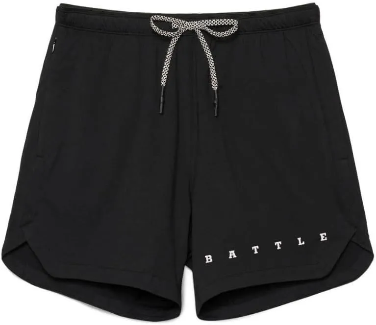 Battle Sports Fly 2.0 Men's Athletic Shorts - Lightweight 7 Inseam Sweat Wicking Drawstring Shorts with Built-in Cell Pocket