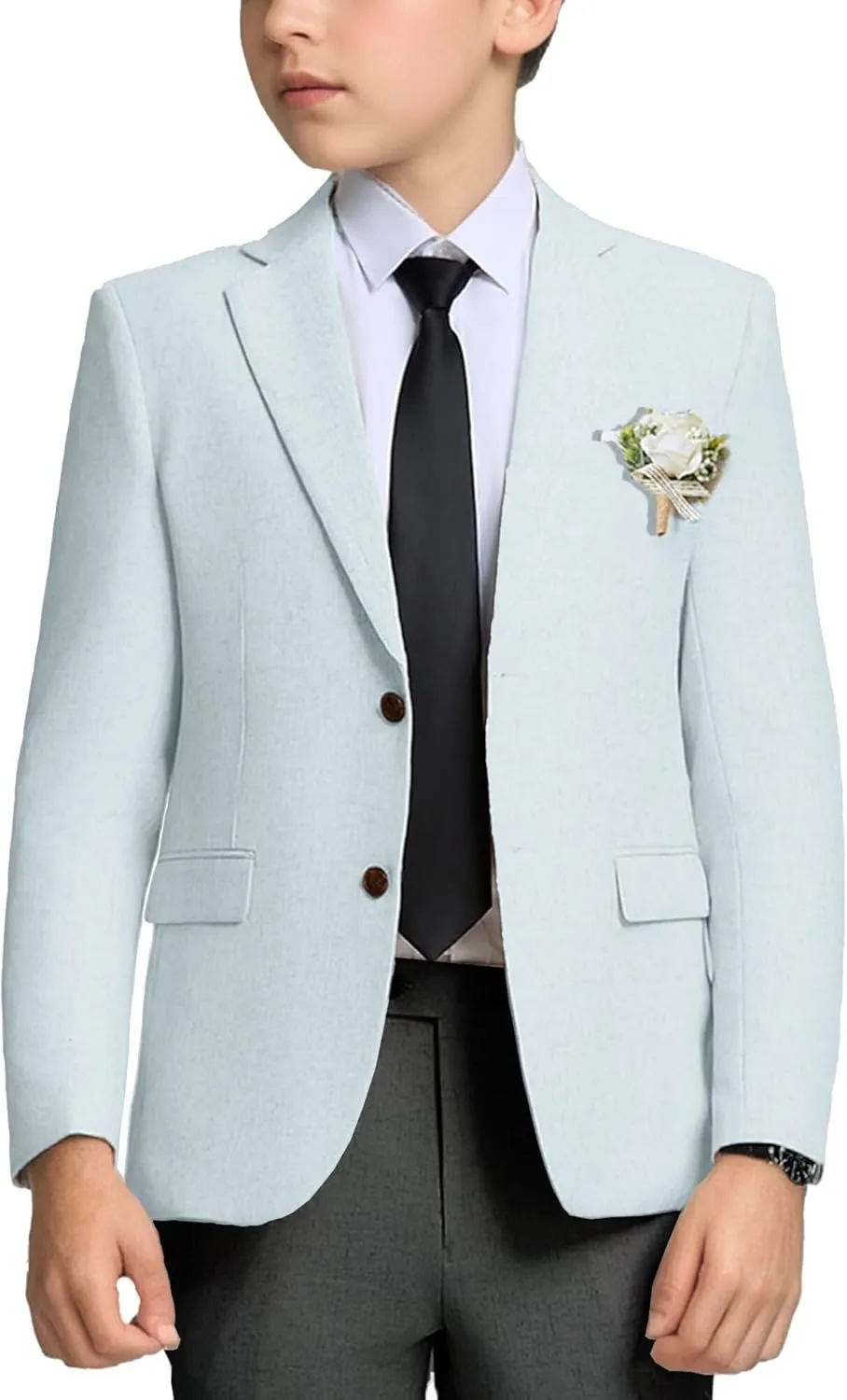 Bofan Boys Linen Blazer Suit Jackets for Boy Separate Kid Blazers Coats Summer Beach Prom Wedding Outfit