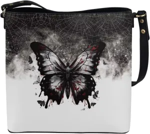 Boho Bags for Women Mushroom Graphic Leather Handbag Shoulder Crossbody Purse with Magnetic Snap and Strap