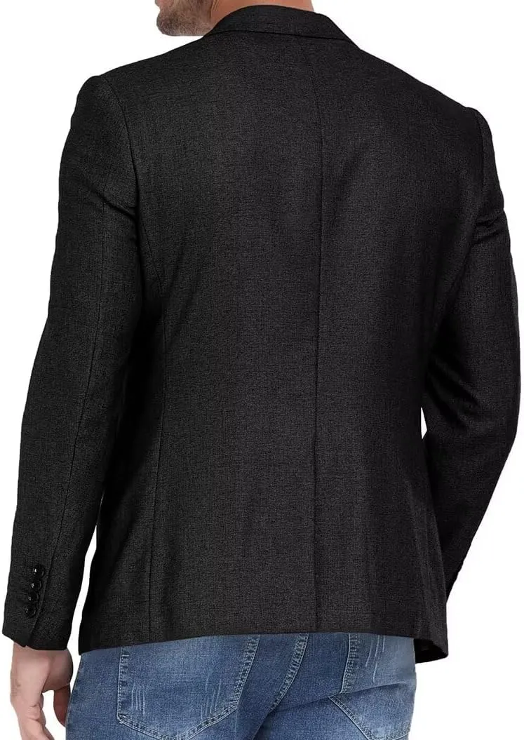 BONOW Men's Casual Blazer Jacket,Slim Fit Lightweight Sport Coats for Men One Button Bussiness Suit Jacket