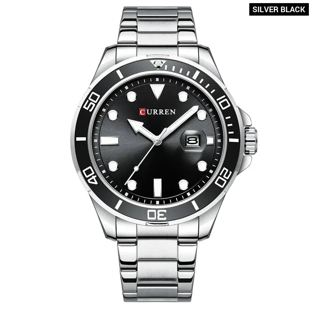 Business Design Watches Mens Quartz Stainless Steel Band Writwatches