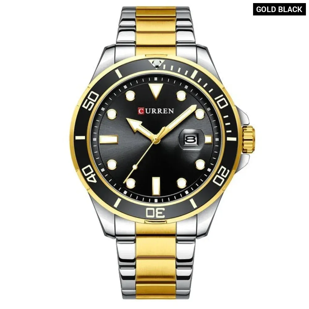 Business Design Watches Mens Quartz Stainless Steel Band Writwatches