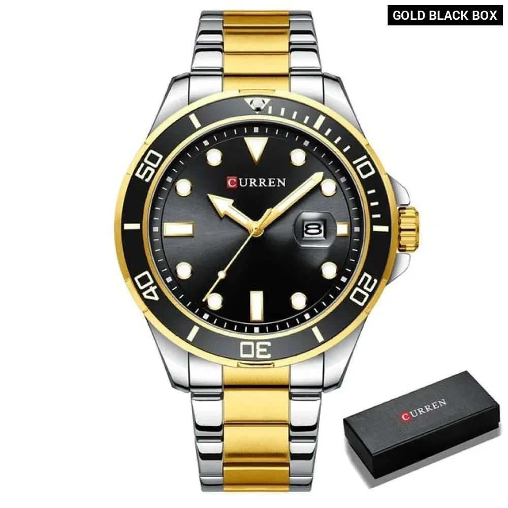 Business Design Watches Mens Quartz Stainless Steel Band Writwatches
