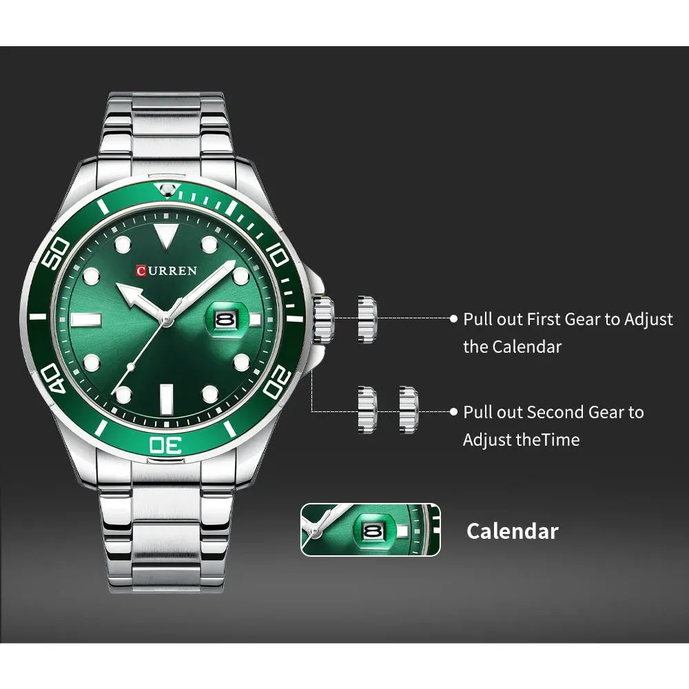 Business Design Watches Mens Quartz Stainless Steel Band Writwatches