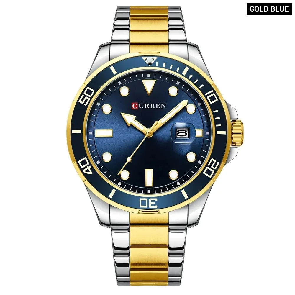 Business Design Watches Mens Quartz Stainless Steel Band Writwatches