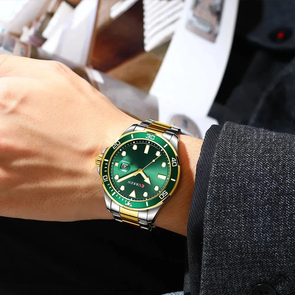 Business Design Watches Mens Quartz Stainless Steel Band Writwatches