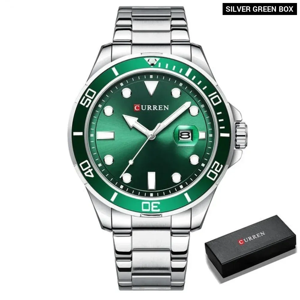 Business Design Watches Mens Quartz Stainless Steel Band Writwatches