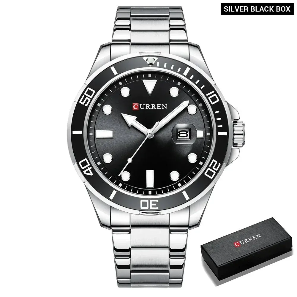 Business Design Watches Mens Quartz Stainless Steel Band Writwatches