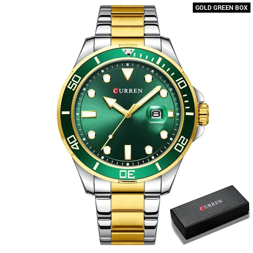 Business Design Watches Mens Quartz Stainless Steel Band Writwatches