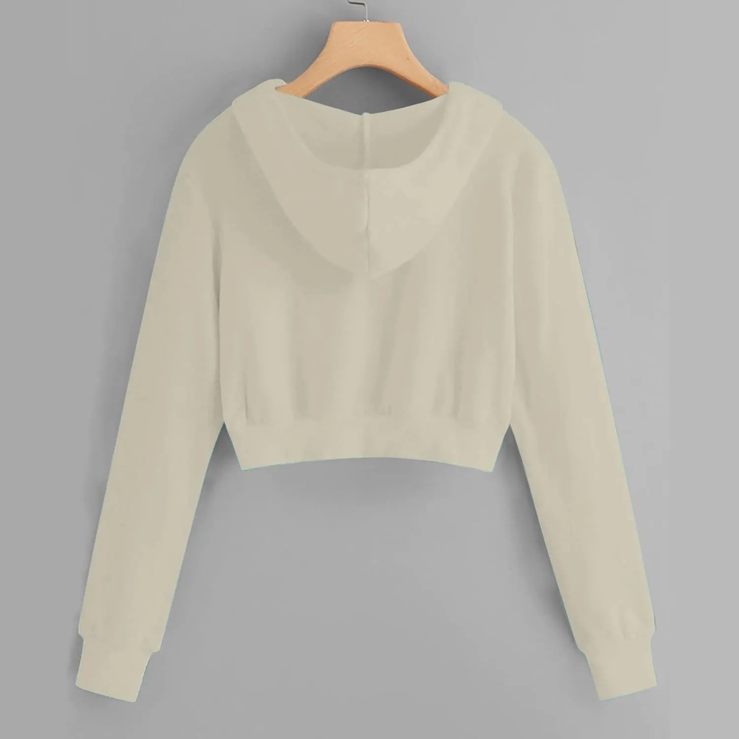 Ceboyel Zip Up Hoodies for Women Cropped Long Sleeve Sweatshirts Jackets Trendy Y2k Crop Tops Teen Girls Clothes 2023