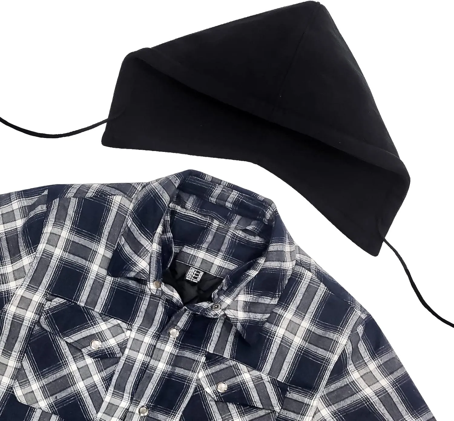 CHEXPEL Flannel Jackets for Men Long Sleeve Plaid Shirt Jacket Quilt Lined Hooded with Button Down Winter Coat