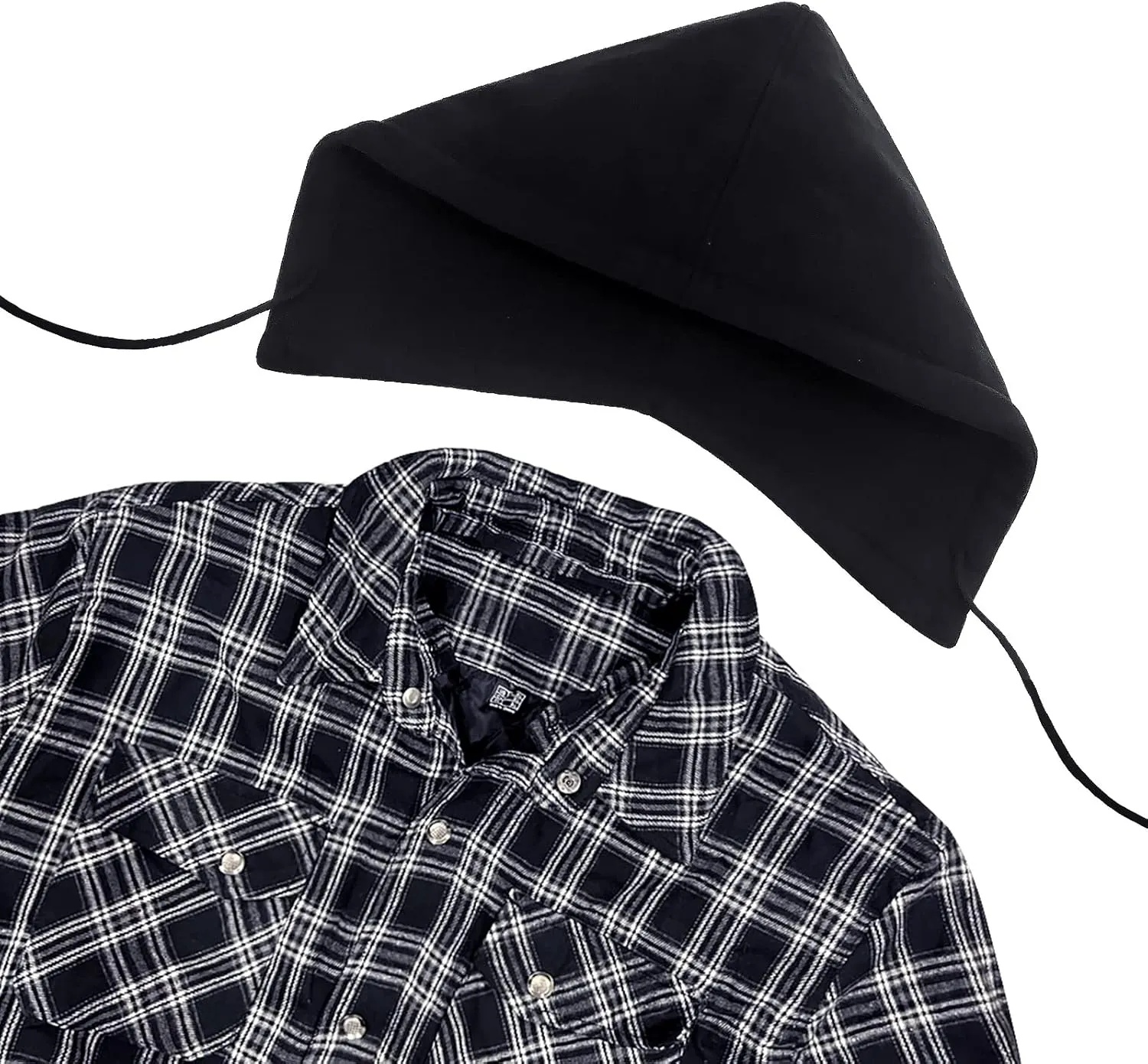 CHEXPEL Flannel Jackets for Men Long Sleeve Plaid Shirt Jacket Quilt Lined Hooded with Button Down Winter Coat