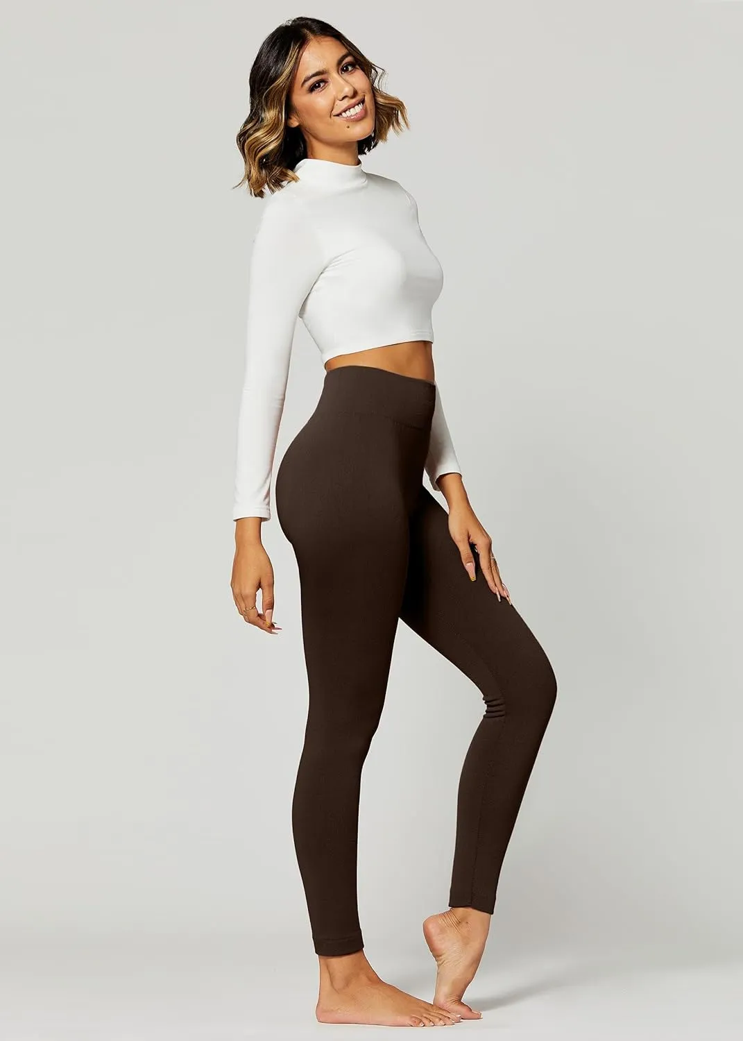 Conceited Fleece Lined Leggings Women - Regular and Plus Size Tights - Premium Fabric in Many Colors