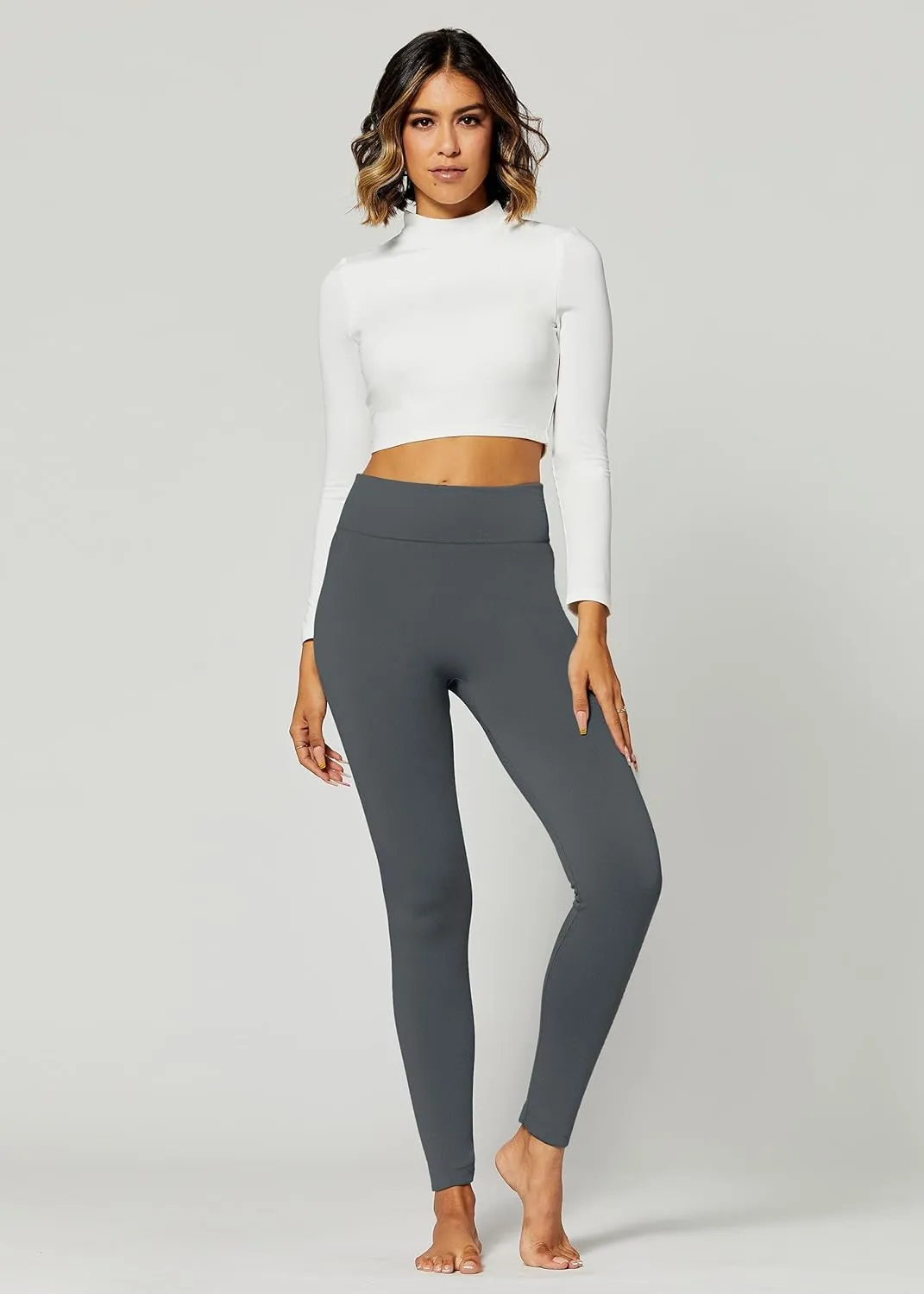 Conceited Fleece Lined Leggings Women - Regular and Plus Size Tights - Premium Fabric in Many Colors