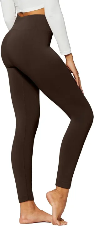 Conceited Fleece Lined Leggings Women - Regular and Plus Size Tights - Premium Fabric in Many Colors