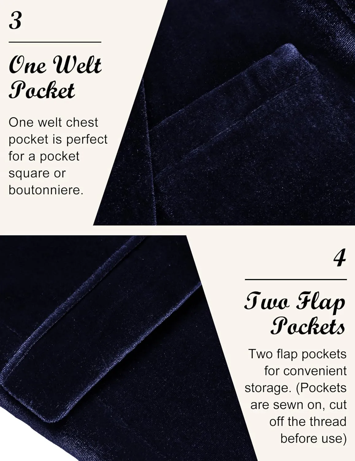 COOFANDY Men's Velvet Blazer Notched Lapel Velour Suit Jacket One Button Tuxedo Jackets for Wedding Prom Party Dinner