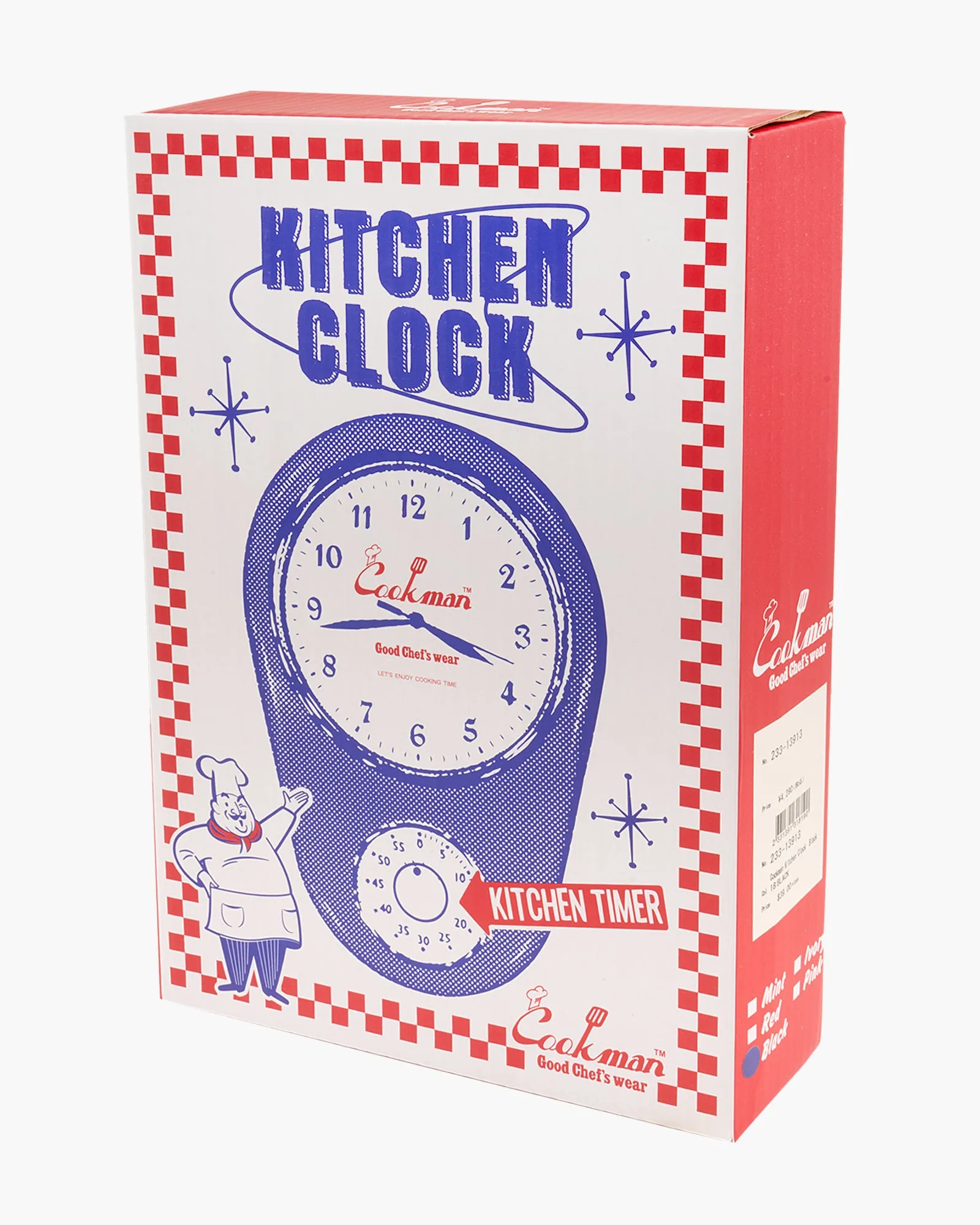 Cookman Kitchen Clock - Black