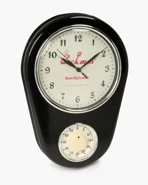 Cookman Kitchen Clock - Black