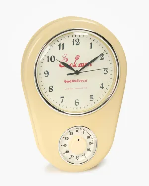 Cookman Kitchen Clock - Ivory