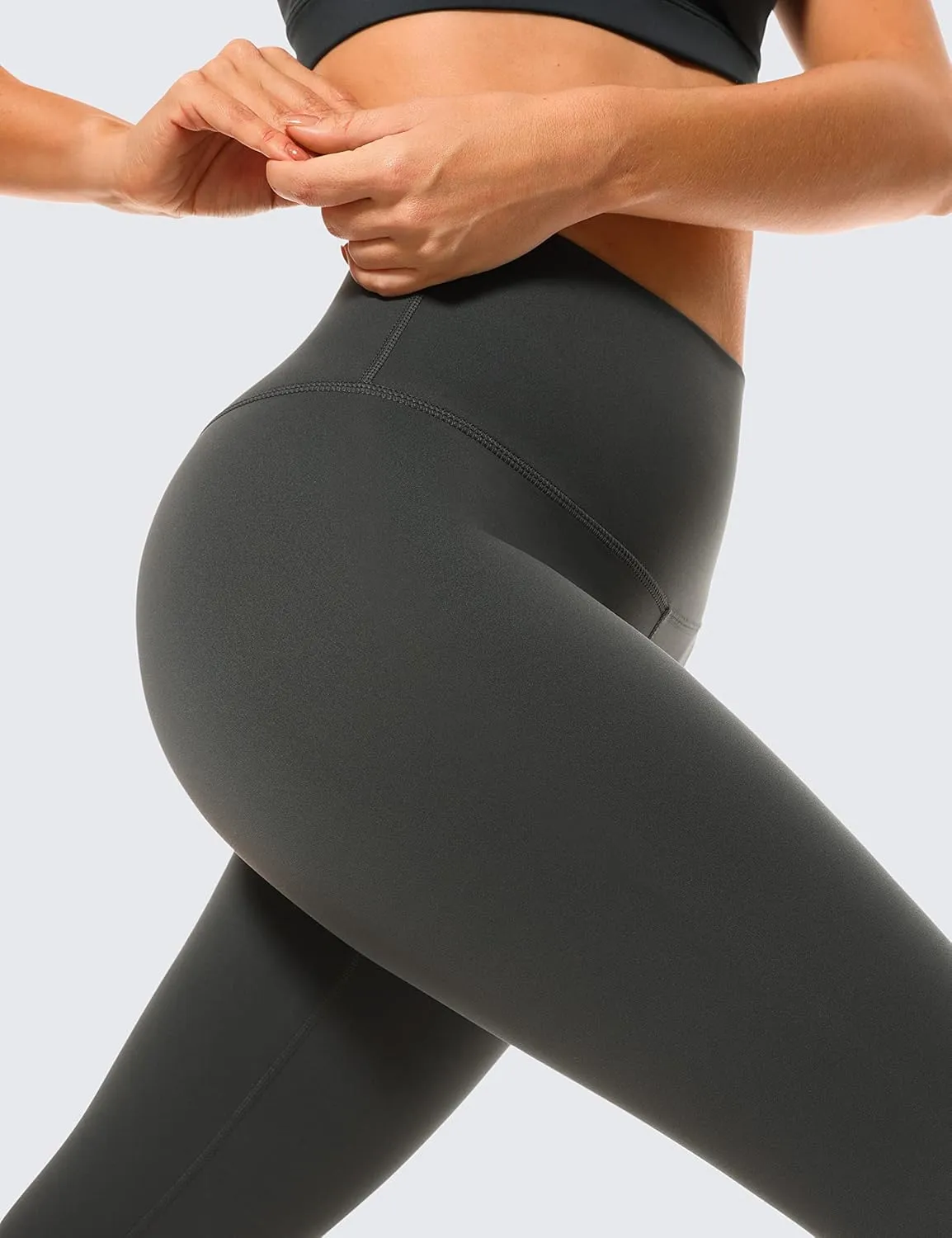 CRZ YOGA Air Feeling High Waisted Leggings for Women 25'' - Warm Thick Workout Buttery Soft Yoga Pants Lounge