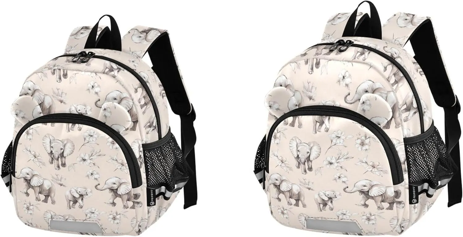 Cute Ears Kids Sport Backpack Leash Kids Boy's/Girl's Anti-Lost Personalized Mini Bag with Reflective Strip S Beauty Elephant