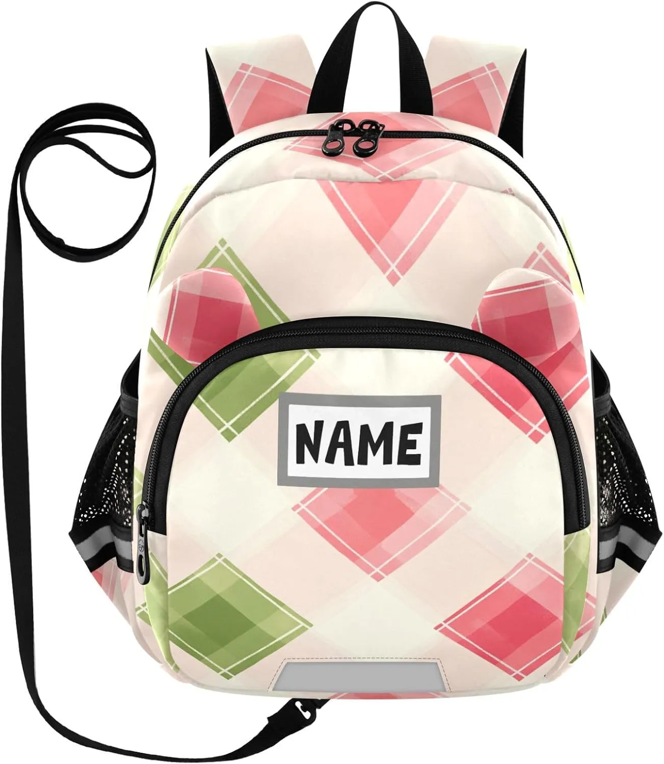Cute Ears Toddler School Bag Leash Little Girls Anti-Lost Personalized Diaper Bag Backpack with Reflective Strip Custom