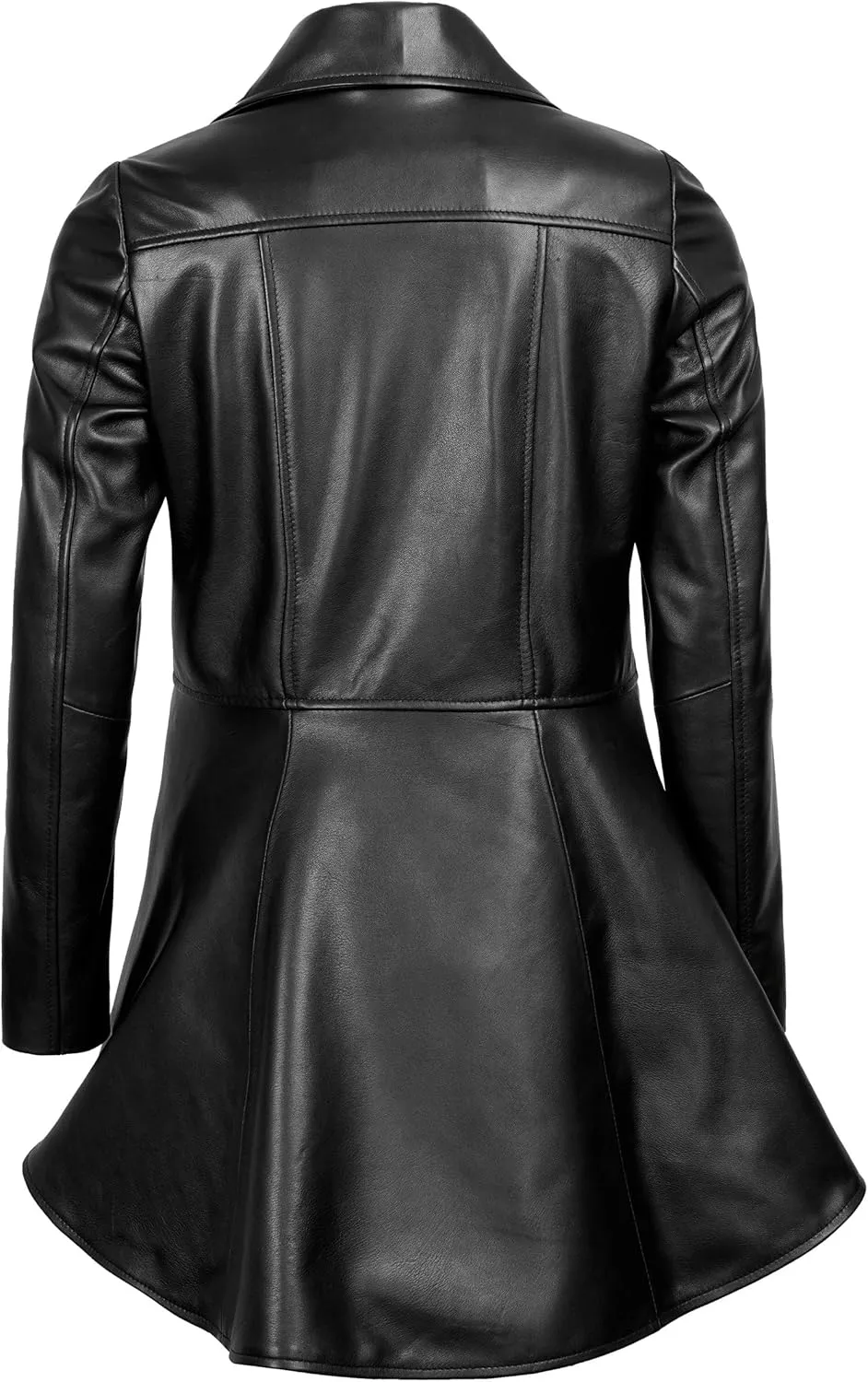 Decrum Leather Peplum Jackets for Women - Real Lambskin Brown Purple Red & Black Leather Jacket Women