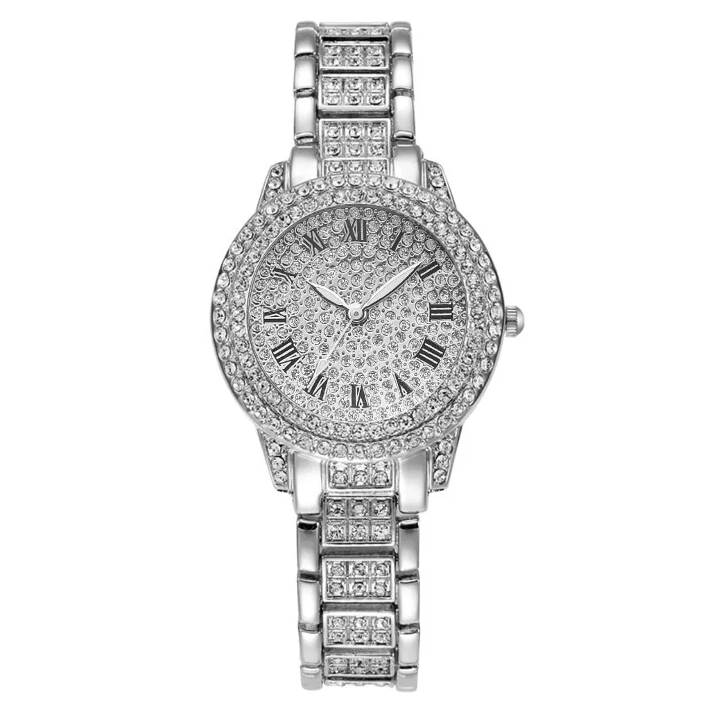 Diamond Women Watches Gold Watch Ladies Wrist Watches Luxury Brand Rhinestone Women's Bracelet Watches Female Relogio Feminino