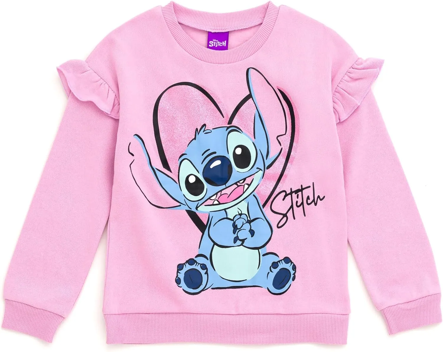 Disney Junior Floral Sweatshirt and Leggings Outfit Set Infant to Big Kid Sizes (12 Months - 14-16)