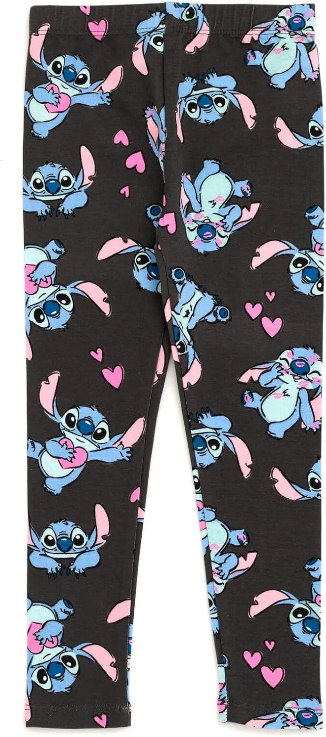 Disney Junior Floral Sweatshirt and Leggings Outfit Set Infant to Big Kid Sizes (12 Months - 14-16)