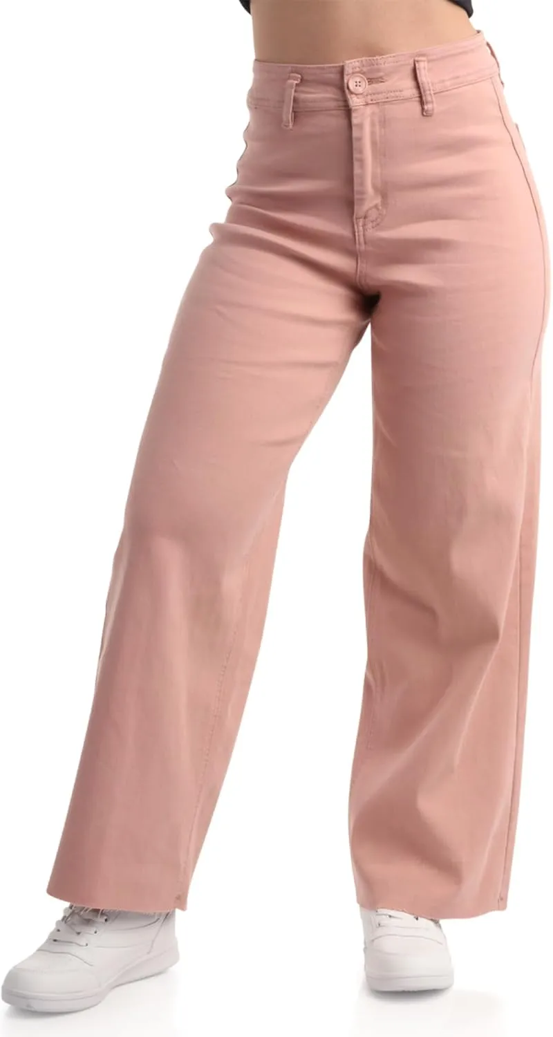 dollhouse Women's Jeans - Wide Leg Flare Cargo Jeans - Straight Leg Loose Cut Denim Pants with Cargo Pockets for Women (1-13)