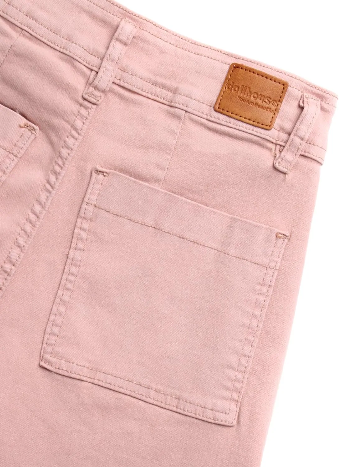 dollhouse Women's Jeans - Wide Leg Flare Cargo Jeans - Straight Leg Loose Cut Denim Pants with Cargo Pockets for Women (1-13)
