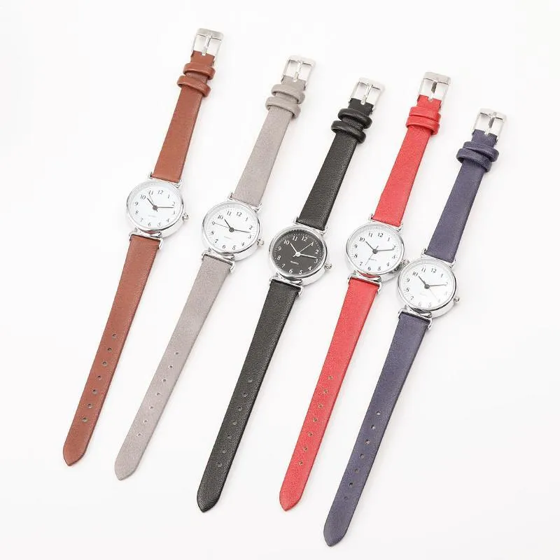 Exquisite small simple women dress watches retro leather female clock Top  brand women's fashion mini design wristwatches clock