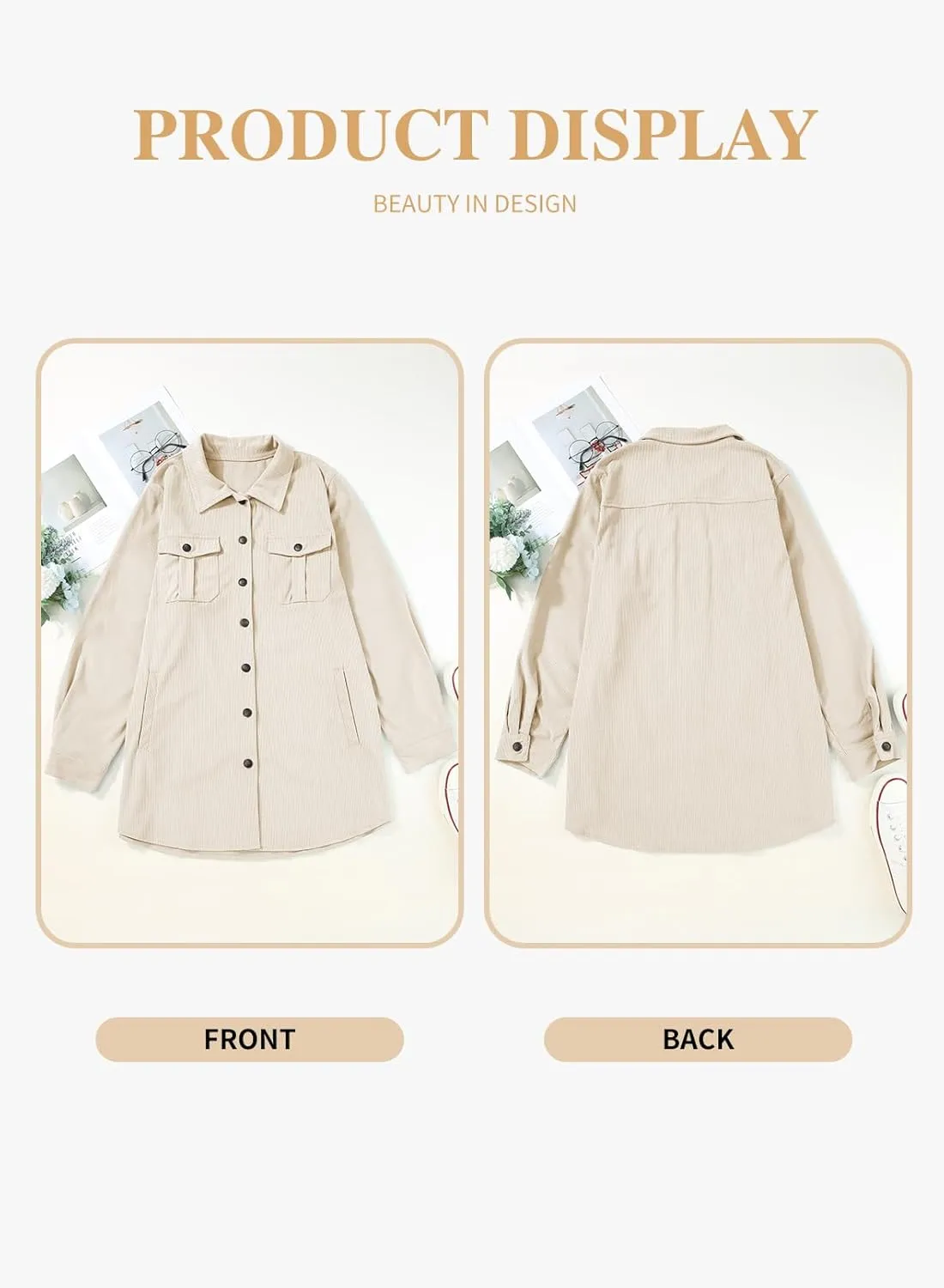 Eytino Womens Plus Size Long Sleeve Button Down Boyfriend Shirts Casual Plaid Shacket Jacket Coats(1X-5X)