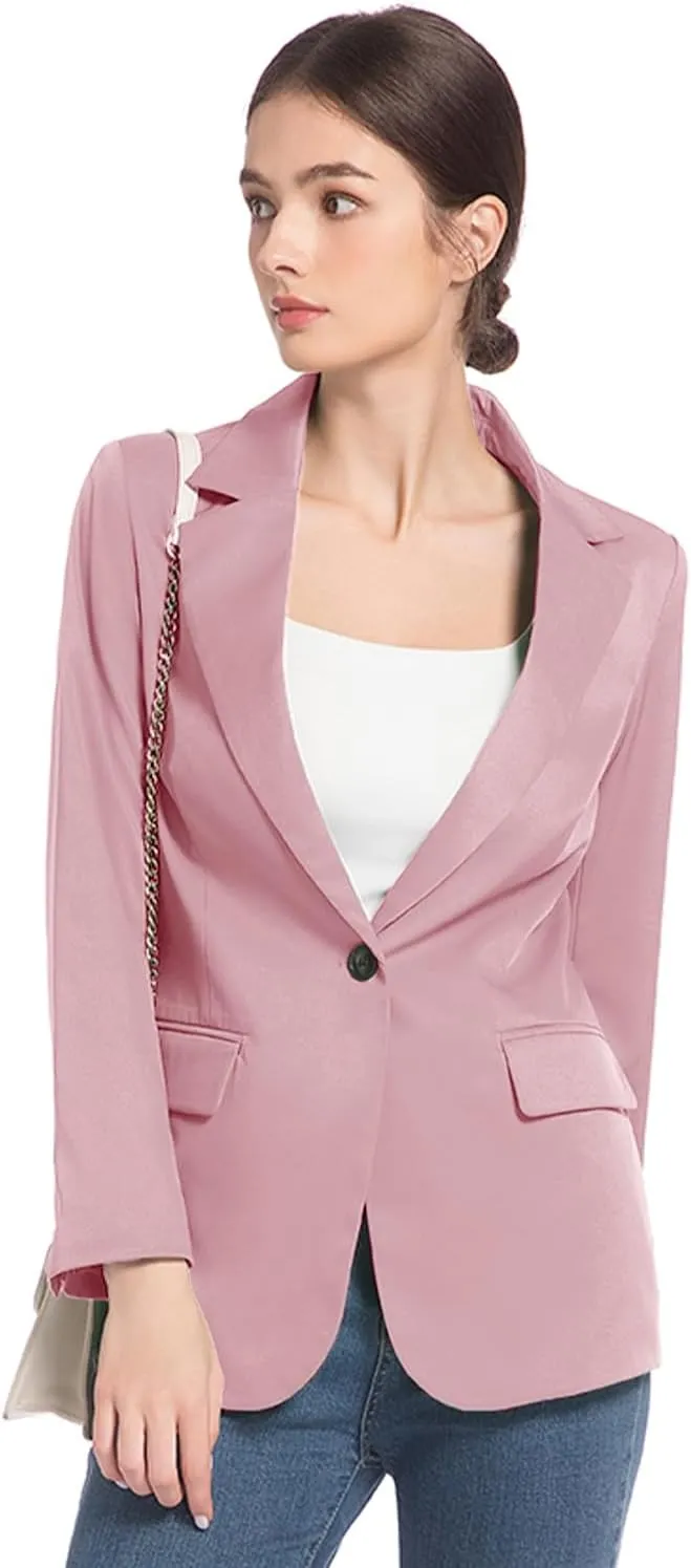 FARVALUE Womens Spring Casual Blazers Long Sleeve Notch Lapel Work Office Fall Blazer Jackets with Pockets