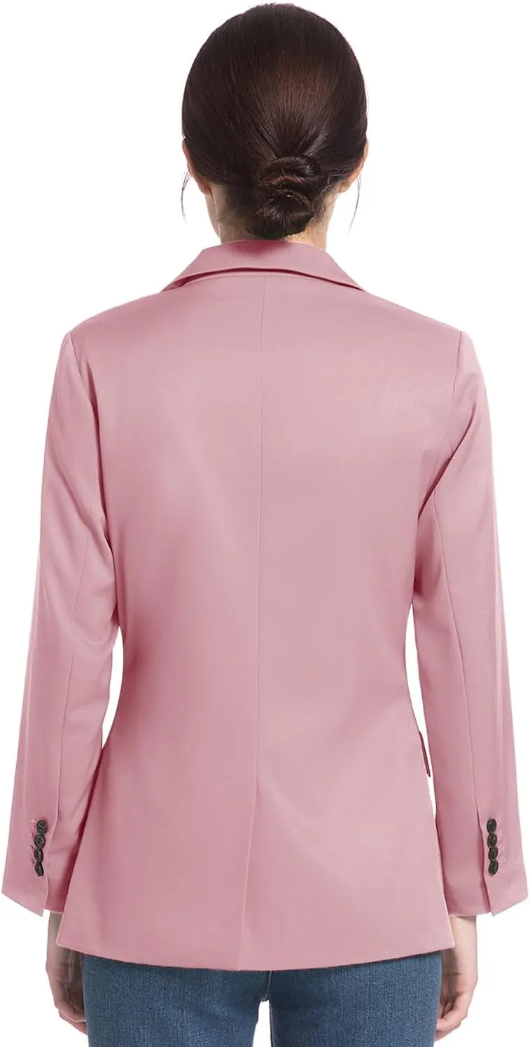 FARVALUE Womens Spring Casual Blazers Long Sleeve Notch Lapel Work Office Fall Blazer Jackets with Pockets